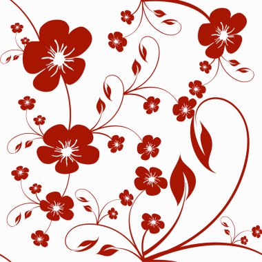 Soyut, dikişsiz çiçek deseni.