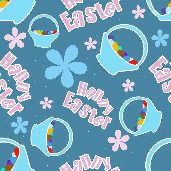 Vintage húsvéti zökkenőmentes mintával díszített tojás. — Stock Vector