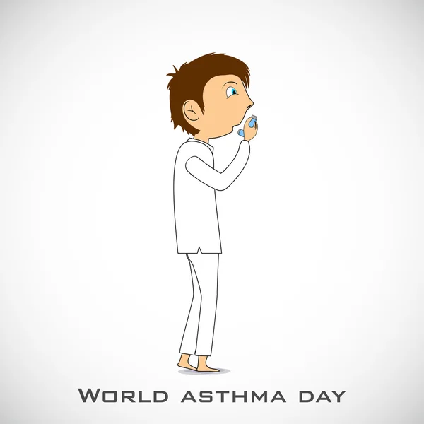 Fundo do Dia Mundial da Asma . — Vetor de Stock