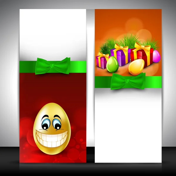 Banner de Pascua con cinta . — Vector de stock