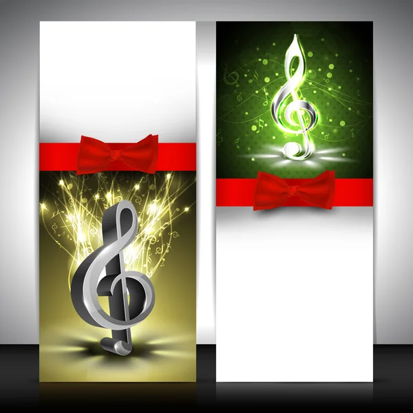 Conjunto de pancartas musicales. EPS 10 . — Vector de stock