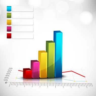 soyut 3d istatistik iş kar ve zarar arka plan. EPS