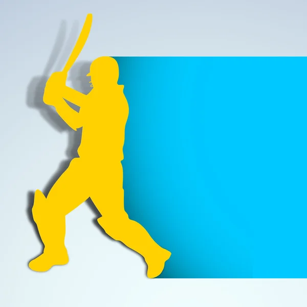 板球板球运动员在玩体育概念的议案. — 图库矢量图片