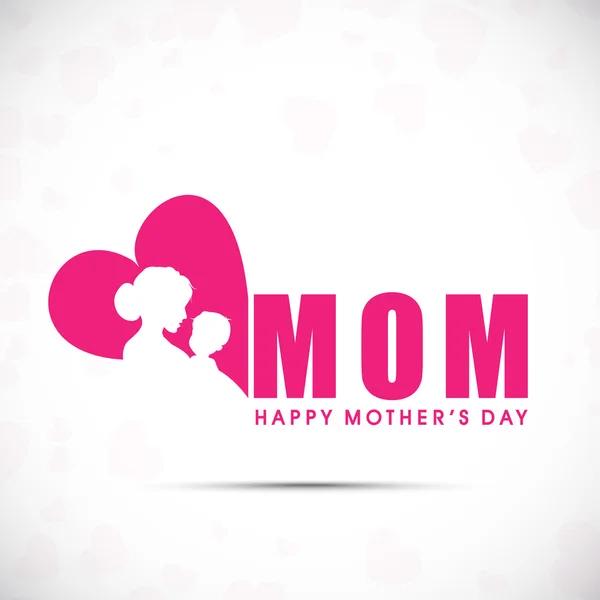 Fundo, banner ou panfleto com texto Mãe para o Dia das Mães Feliz — Vetor de Stock