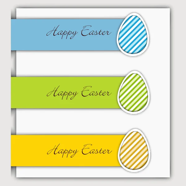 Aufkleber, Etikett oder Banner mit Ei für frohe Ostern. — Stockvektor