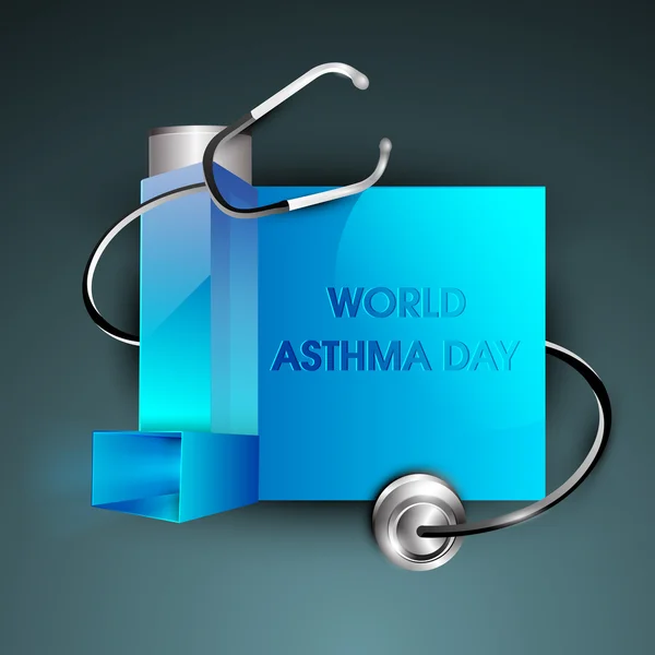 World Asthma Day background. — Stock Vector