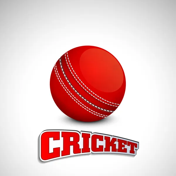 Concept sportif abstrait avec ballon de cricket brillant sur backgrou vague — Image vectorielle