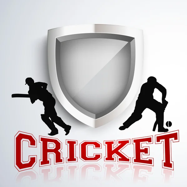 Крикетний кажан в ігровому русі, спортивна концепція . — стоковий вектор