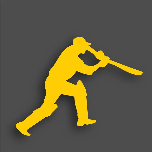 Cricket batsman in playing motion, sports concept. — Stock Vector