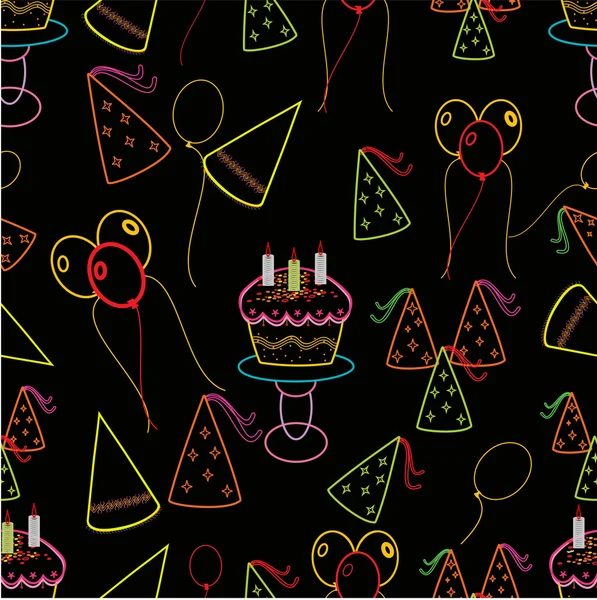 Abstract seamless pattern for Happy Birthday. — Stock Vector