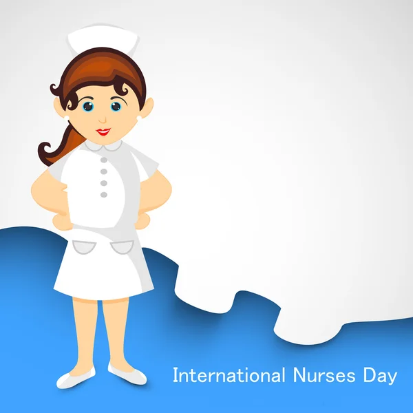 International nurse day concept with illustration of a nurse — Stock Vector