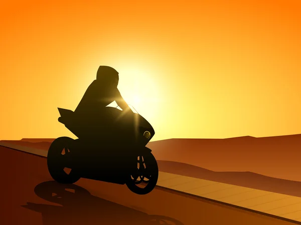 Ilustracja motocykl wyścigowy. — Wektor stockowy