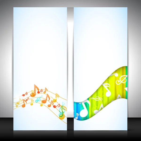 Muzikale banner set. EPS 10. — Stockvector