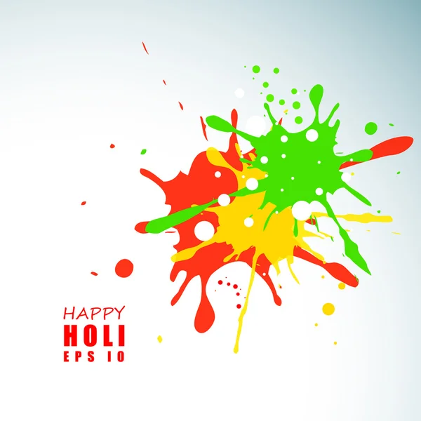 Indische bunte Festival Holi Feier Hintergrund mit Farbe — Stockvektor
