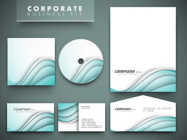 Professionelles Corporate Identity Kit oder Business Kit für Ihren Bus — Stockvektor