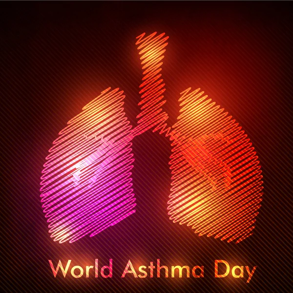 World Asthma Day background. — Stock Vector