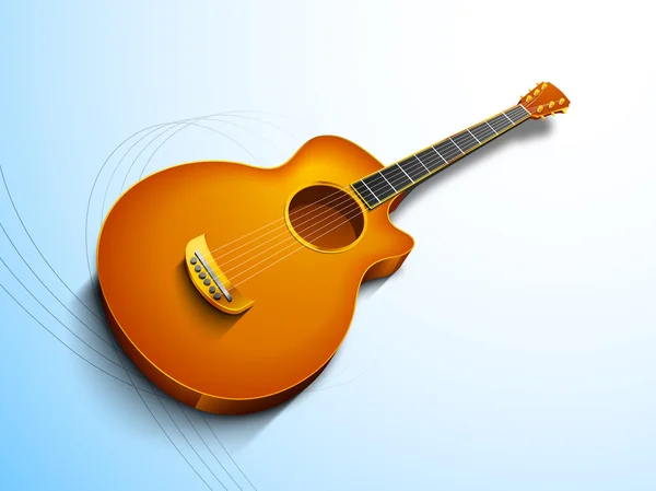 Fond musical abstrait avec guitare . — Image vectorielle