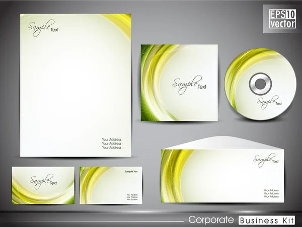 Professional corporate identity kit or business kit for your bus Stock Illustration