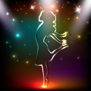 müzikal dans partisi arka plan. el ilanı veya afiş.