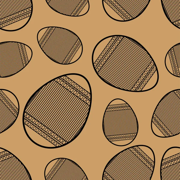 Vintage påsk seamless mönster med dekorerade ägg. — Stock vektor