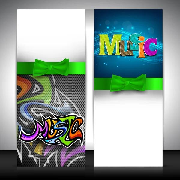 Muzikale banner set. EPS 10. — Stockvector