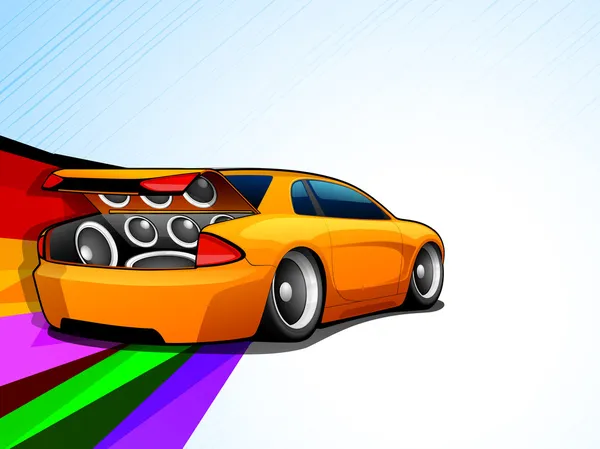 Coche musical abstracto con altavoces . — Vector de stock