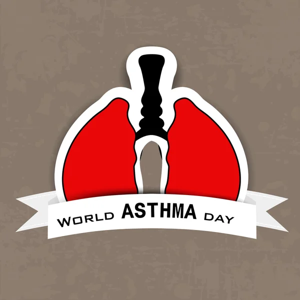 Fundo do Dia Mundial da Asma . — Vetor de Stock