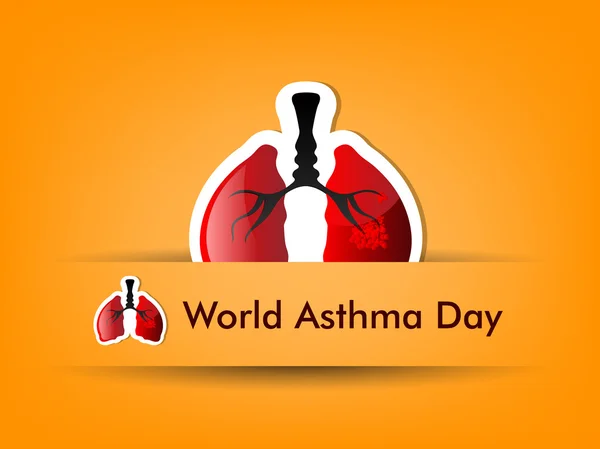 World Asthma Day background. — Stock Vector