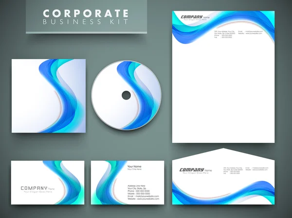 Kit de identidad corporativa profesional o kit de negocios para su autobús — Vector de stock