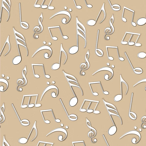 Abstract seamless pattern with music notes. — Stock Vector