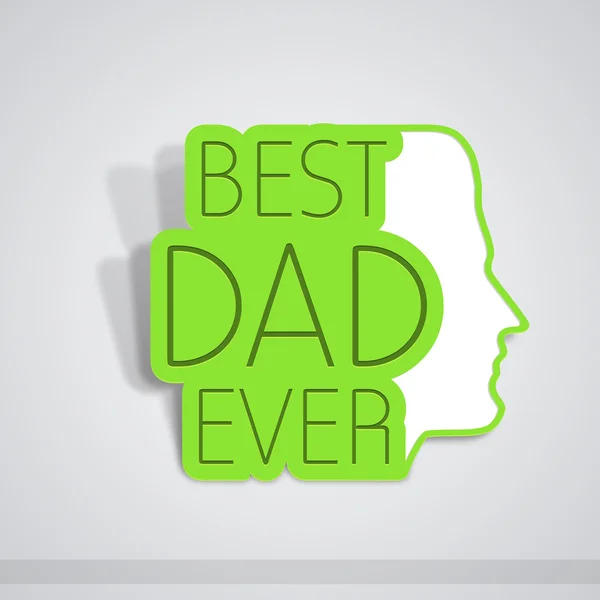 Otců Happy day koncept s textem nejlepší táta někdy na šedém pozadí — Stockový vektor