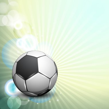 ışınları arka plan ve iletinizi alan parlak futbol topu.