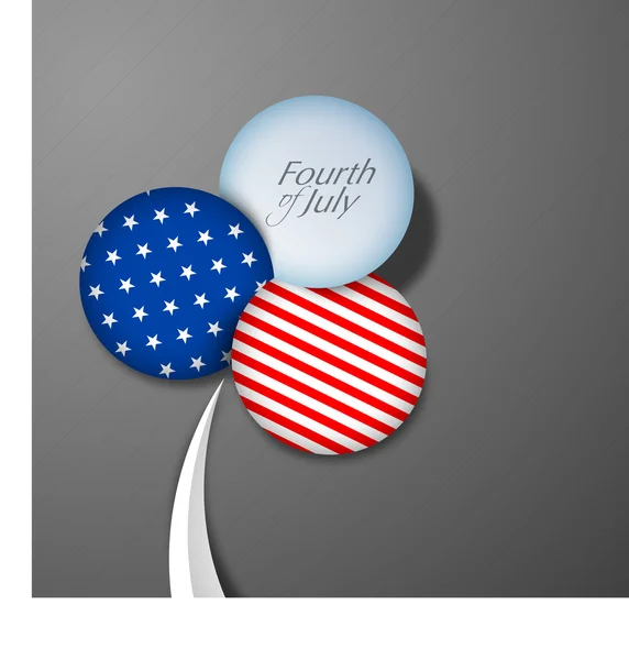 American Independence Day, Fourth of July concept. — Stock Vector