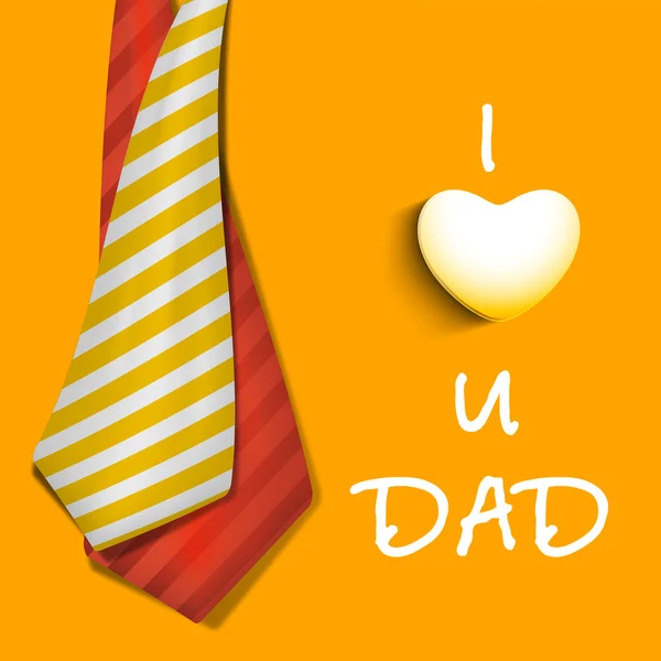 Happy Fathers Day concepto de banner, volante o diseño de póster con ne — Vector de stock