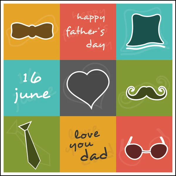 Vintage background for Happy Fathers Day. — Stock Vector