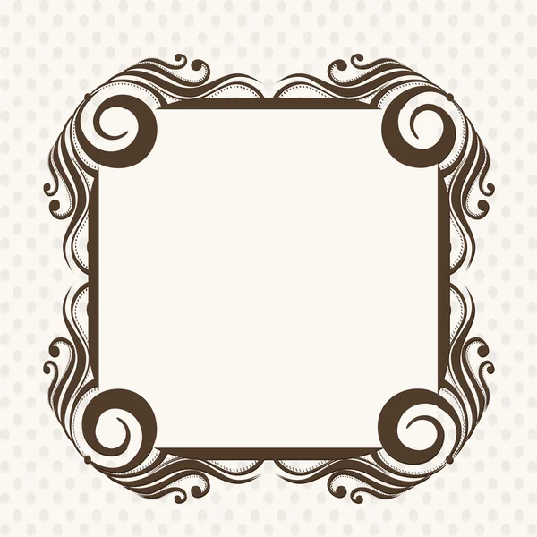 Beautiful decorated rectangle photo frame on abstract background — Stock Vector