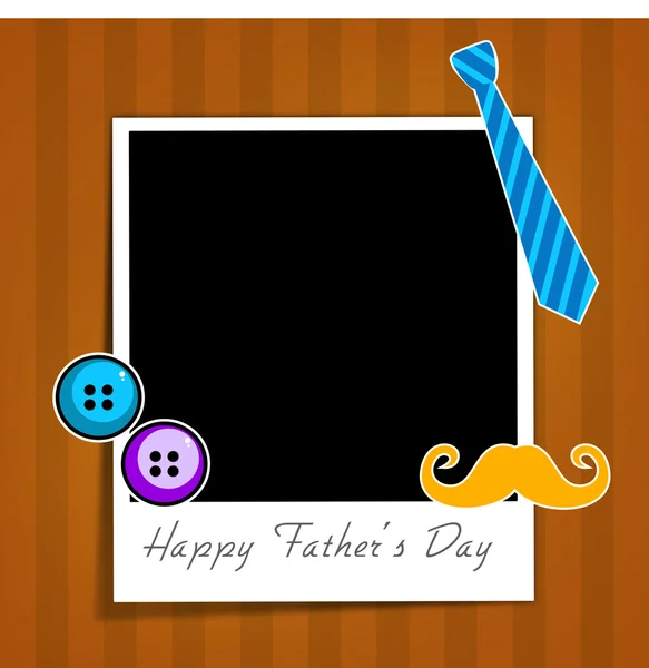 Happy Fathers Day background with blank note of your message, m — Stock Vector