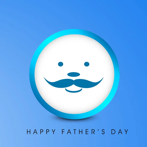 Concepto del Día de los Padres Felices con una cara sonriente de un padre en bl — Vector de stock