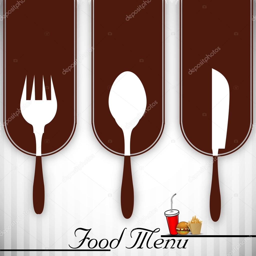 Vintage food menu design.