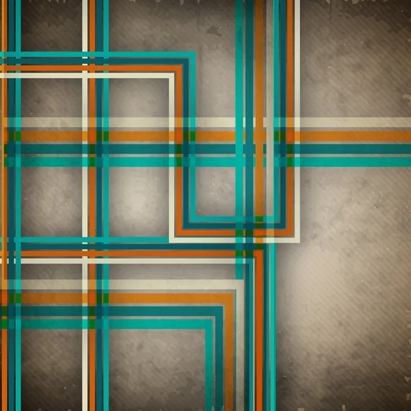 Retro bakgrunden med abstrakt linjer på brun. EPS 10. — Stock vektor