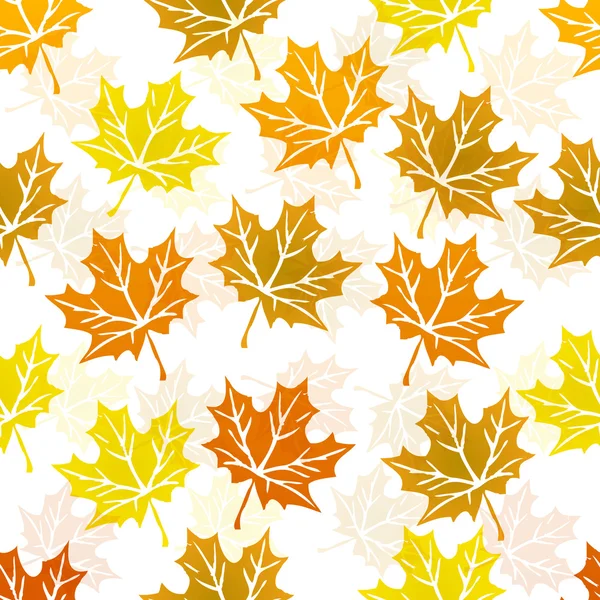 Feuilles d'automne fond sans couture . — Image vectorielle