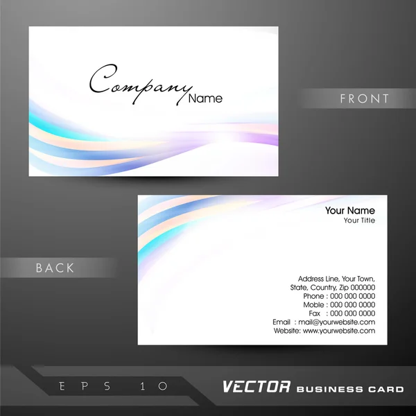 Professional and designer business card template or visiting car — Stock Vector