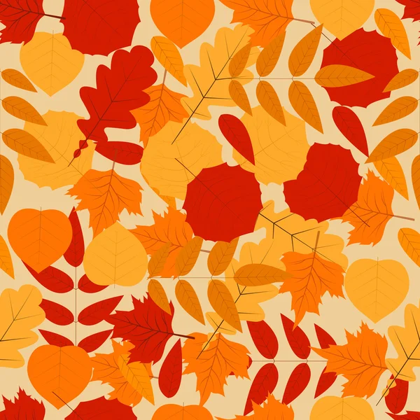 Feuilles d'automne fond sans couture . — Image vectorielle