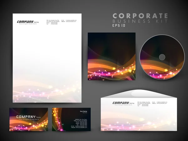 Kit Corporate Identity professionale o kit business con artisti — Vettoriale Stock