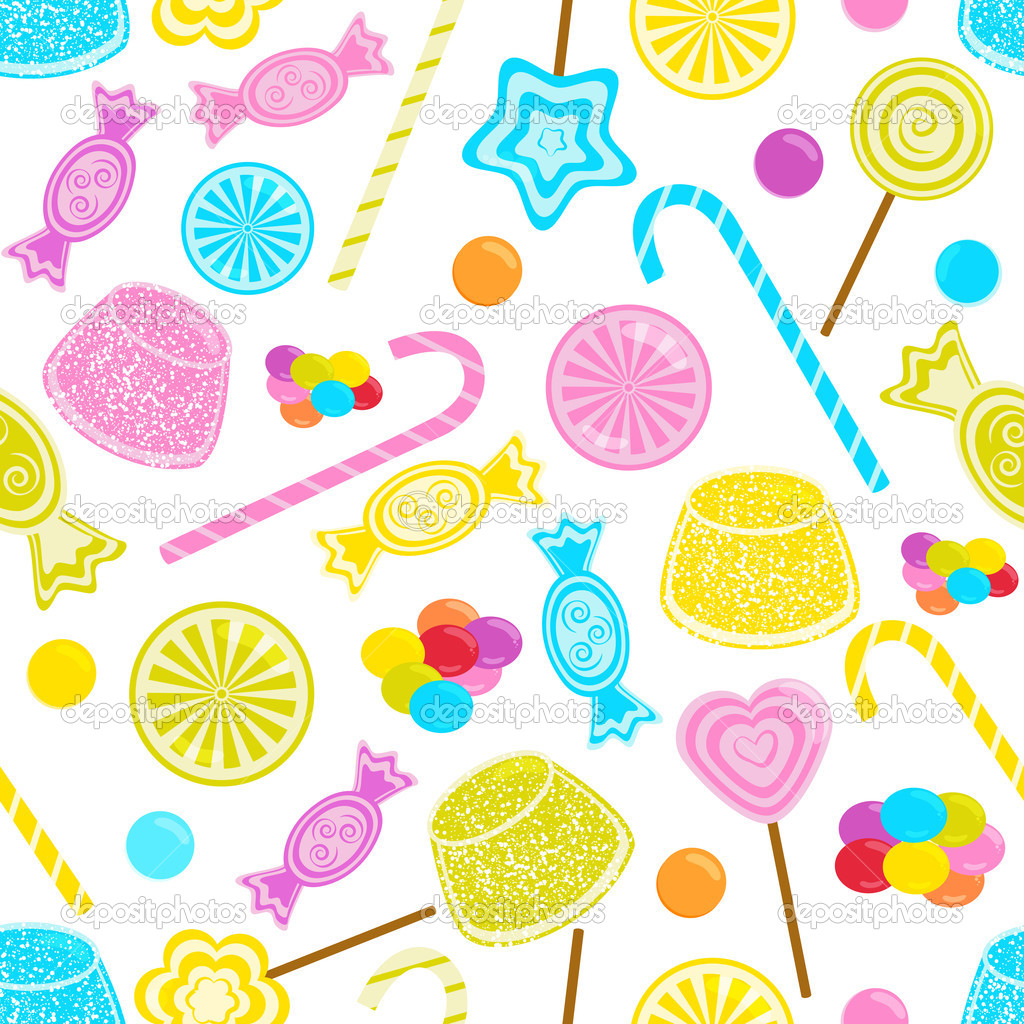 Candy party celebration, seamless pattern background