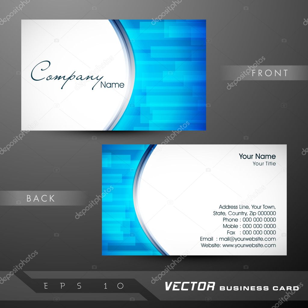 Professional and designer business card template or visiting car