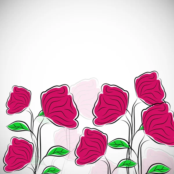 Hermoso fondo abstracto con flores. — Vector de stock