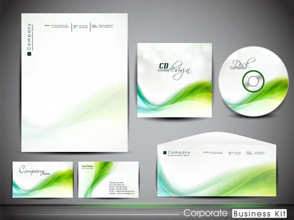 Kit Corporate Identity professionale o kit business con artisti — Vettoriale Stock