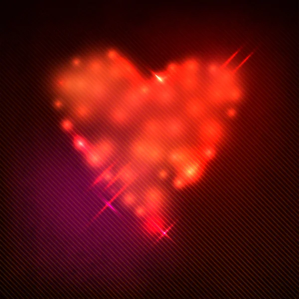 Грязное красное сердце . — стоковый вектор