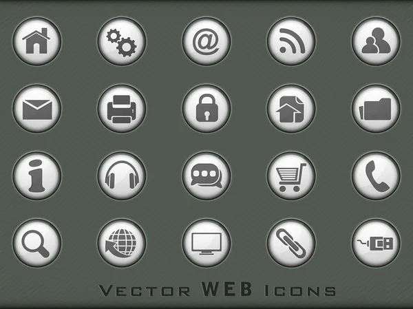 Conjunto de iconos de correo web 2.0 3D para sitios web, aplicaciones web. correo electrónico — Vector de stock
